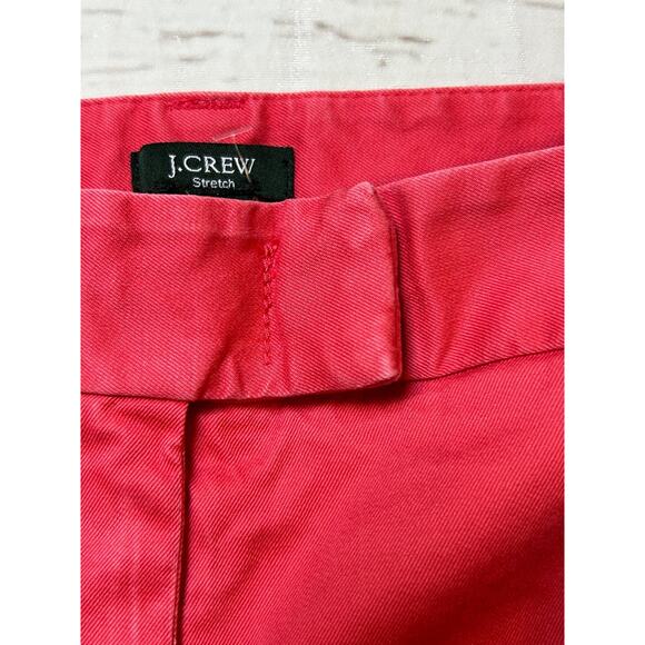 J Crew Pink Cropped Chino Pants Size 8 Perfect Fit Pink Bold Spring - Picture 3 of 7